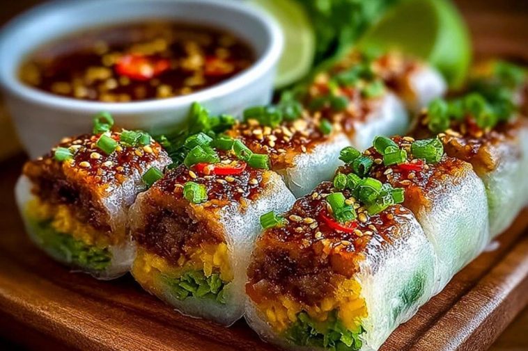 Big Mac-Inspired Rice Paper Rolls