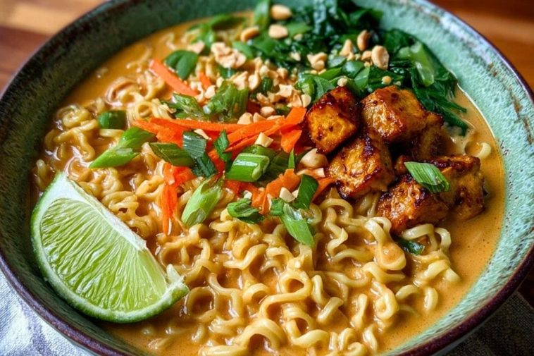 Creamy Spicy Thai Peanut Ramen