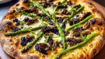 Crispy Morel & Asparagus Pizza That Screams Morel Mushroom Season