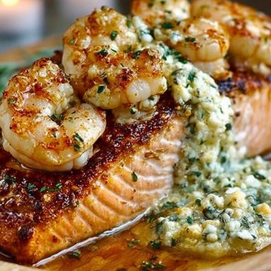 Elegant Crab and Shrimp Stuffed Salmon for Special Occasions