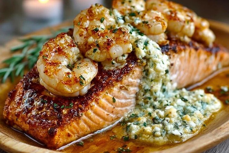 Elegant Crab and Shrimp Stuffed Salmon for Special Occasions