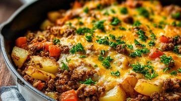 One-Pan Hobo Casserole with Ground Beef & Veggies
