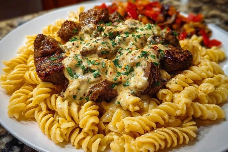 Creamy Cajun Beef and Rotini Delight