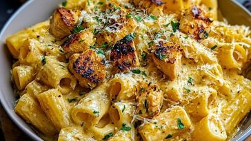 Creamy Garlic Butter Chicken Rigatoni Recipe