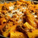 Creamy Velveeta Rigatoni with Italian Beef Marinara 1