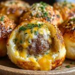 Garlic Parmesan Cheeseburger Bombs 1