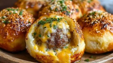 Garlic Parmesan Cheeseburger Bombs 1