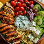 Grilled Chicken Greek Salad with Tzatziki 1