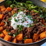 Ground Beef Sweet Potato Power Bowl