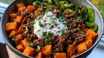 Ground Beef Sweet Potato Power Bowl