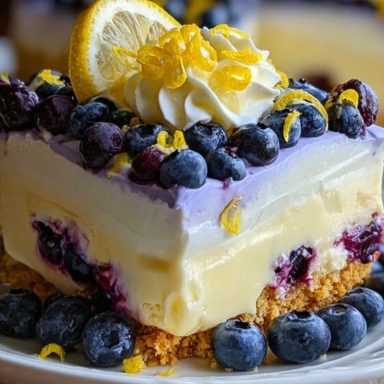 No-Bake Lemon dazzling Blueberry cream Cake