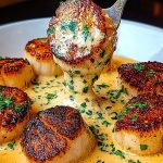 Seared Scallops with Spicy Cajun Cream Sauce