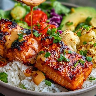 Sriracha Honey Salmon Bowls