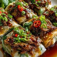 Thai Basil Beef Rolls