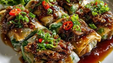 Thai Basil Beef Rolls