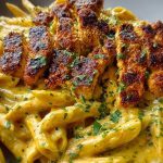 Creamy Cajun Chicken Penne Pasta with Garlic Mozzarella Sauce