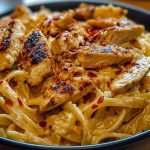 One-Pot Spicy Chicken Linguine in Creamy Sauce