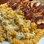 Creamy Velveeta Chicken Rotini with Mozzarella Garlic Sauce