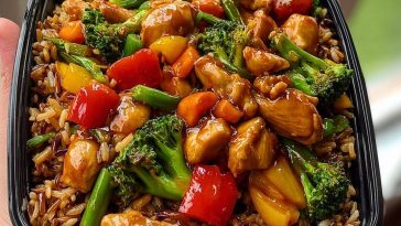 Delicious Teriyaki Chicken Stir-Fry Recipe with Colorful Veggies and Wild Rice
