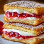 Fried Strawberry Cheesecake Sandwiches