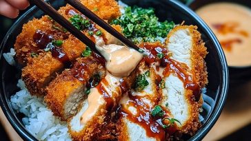 Japanese Katsu Bowls with Tonkatsu Sauce