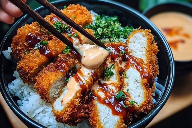 Japanese Katsu Bowls with Tonkatsu Sauce
