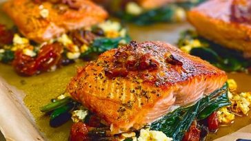 Mediterranean Stuffed Salmon Recipe
