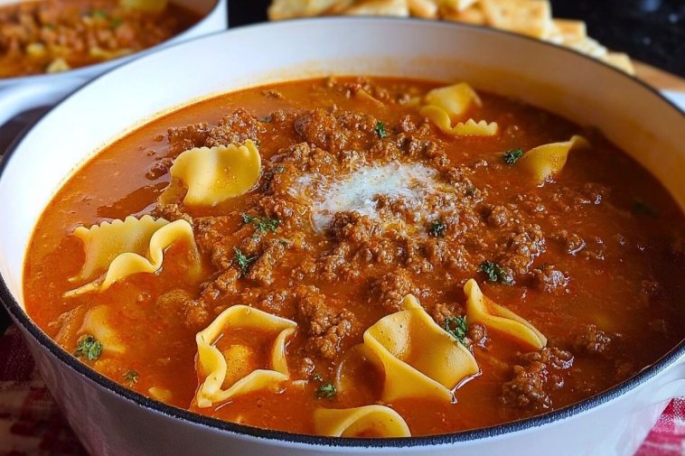 One Pot Lasagna Soup