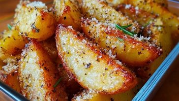 Parmesan Garlic Potato Wedges Recipe