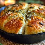Rustic Garlic Rosemary Skillet Bread Recipe