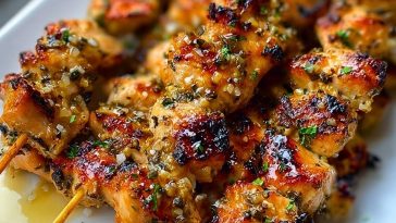Spicy Garlic Parmesan Chicken Skewers Recipe