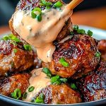 Tender Korean BBQ Meatballs with Spicy Mayo Dip