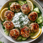 Greek Turkey Meatballs with Tzatziki Sauce