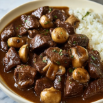 Beef Tips with Mushrooms Slow Cooker or Instant Pot