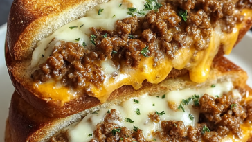 Ultimate Cheesy Ground Beef Melt