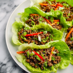 Asian-Style Ground Beef Lettuce Wraps