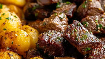 Irresistible Garlic Butter Steak Bites & Potatoes