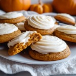 Pumpkin Sugar Cookies with Cream Cheese Frosting