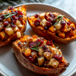Cranberry Apple Twice-Baked Sweet Potatoes