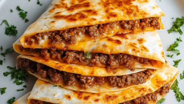 Cheesy Ground Beef Quesadillas
