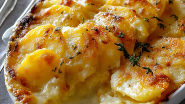 Cheesy Garlic Potatoes Gratin