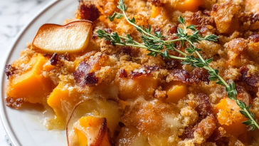 Apple Butternut Squash Casserole with Cozy Flavor