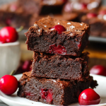Fudgy Boozy-Cherry Bliss Brownie That Feels a Little Fancy