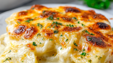 Scalloped Potatoes with Three Cheeses