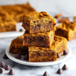 Chewy Pumpkin Blondies with Warm Spices