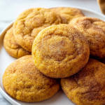 Soft Pumpkin Snickerdoodles with Cinnamon Sugar