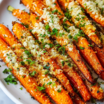 Garlic Parmesan Roasted Carrots