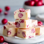 White Chocolate Cherry Fudge