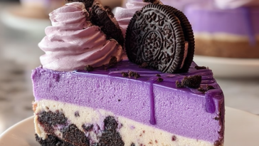 Purple Velvet Oreo Cheesecake