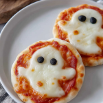 Adorable Mini Ghost Pizzas